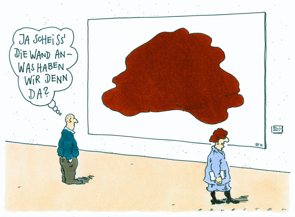 Cartoon: an der wand 1