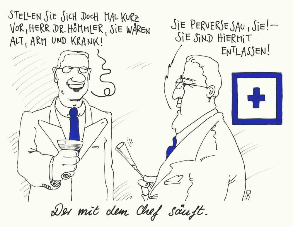 Cartoon: chefsaufen 1