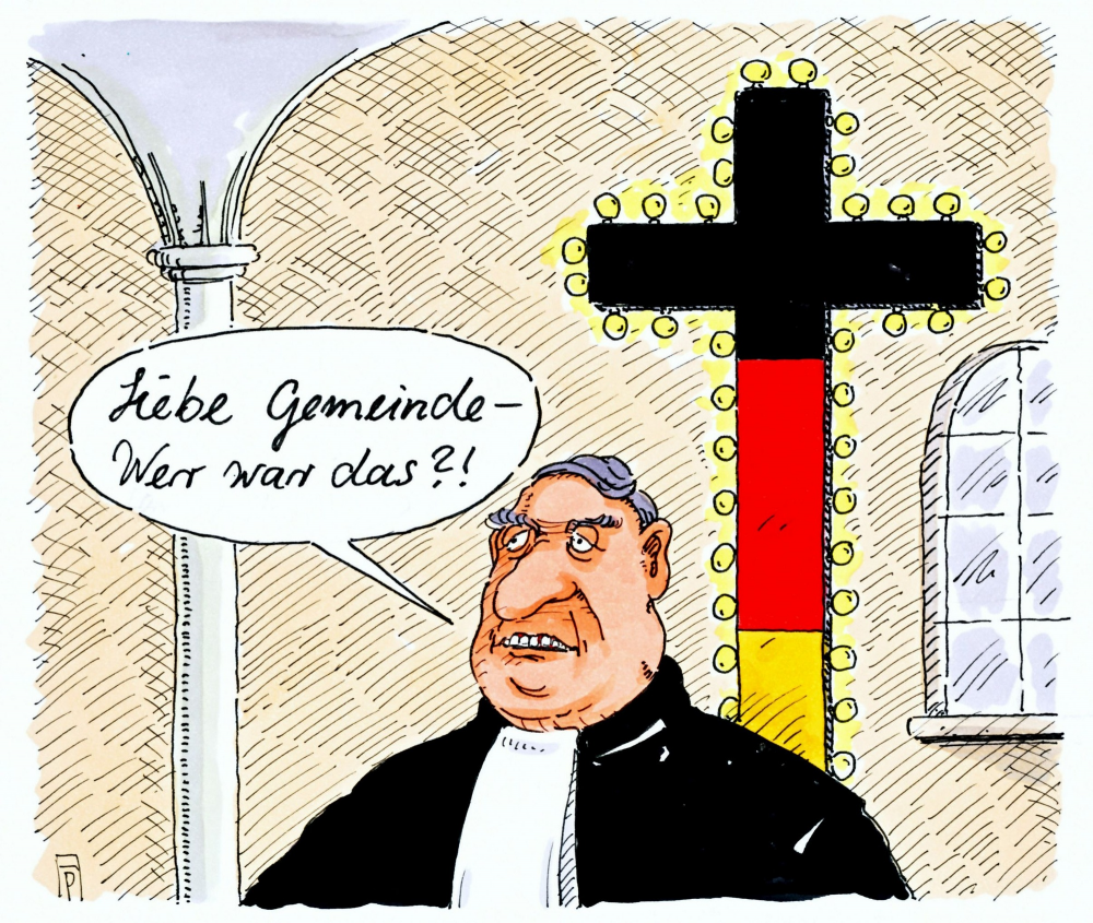 Cartoon: pegida-kreuz 1