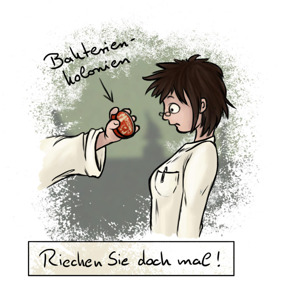 Cartoon: Halbgott in spe - Mikrobiologie 1