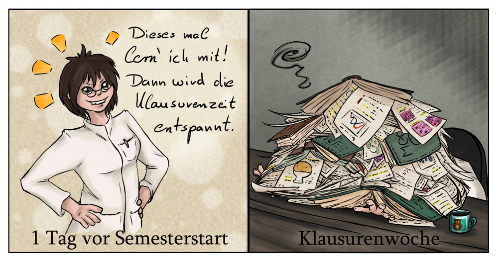 Cartoon: Halbgott in spe - Gute Vorsätze 1