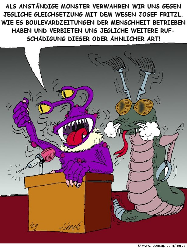 Cartoon: Monsterpressekonferenz 1