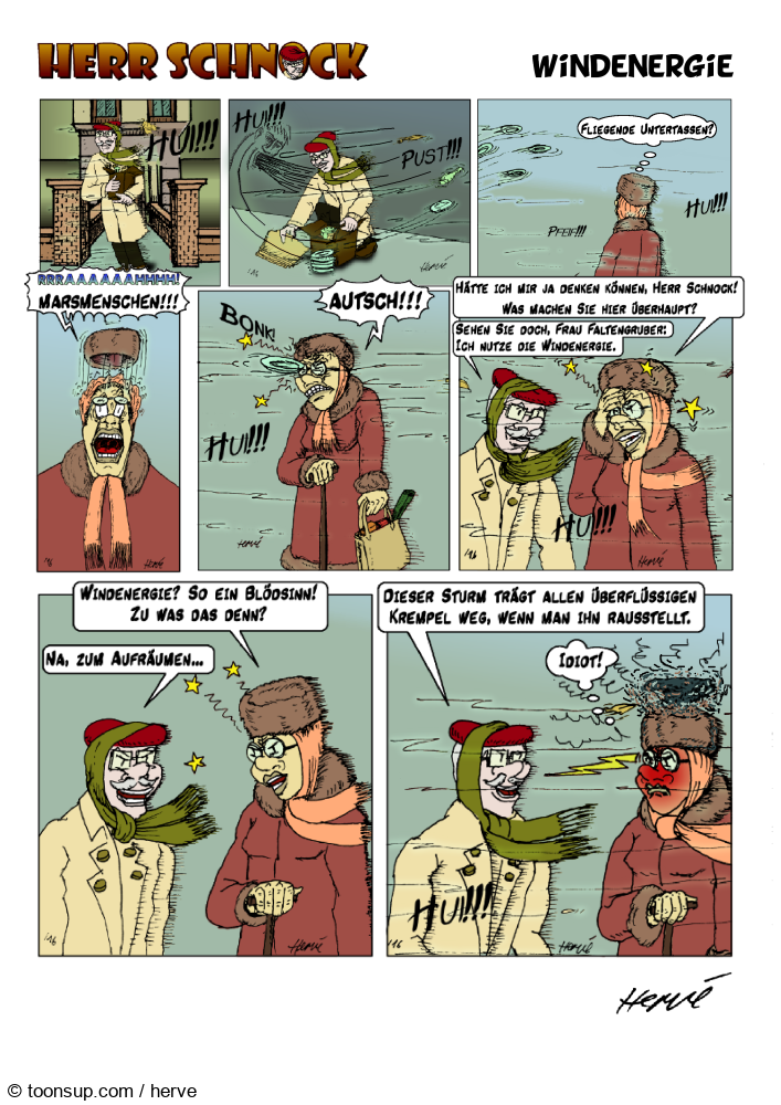 Comic: Herr Schnock : Windenergie (Energy for future-Version) 1