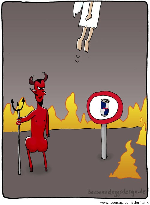 Cartoon: Teufel+Schild 1