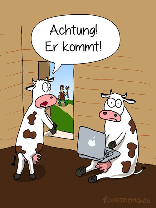 Cartoon: ER KOMMT 1
