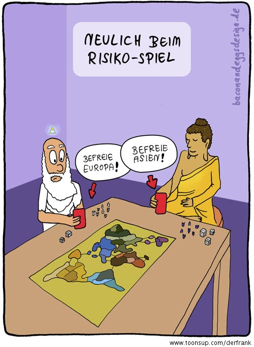 Cartoon: NEULICH BEIM RISIKO 1