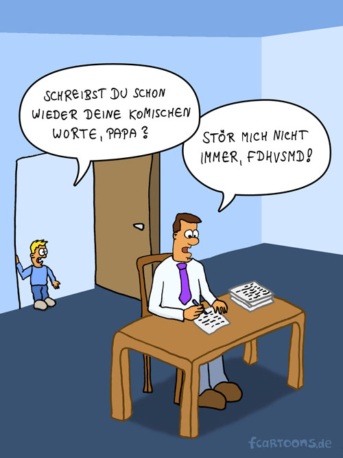 Cartoon: KOMISCHE WORTE 1