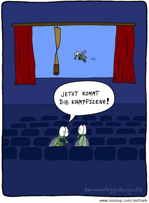 Cartoon: KAMPFSZENE 1