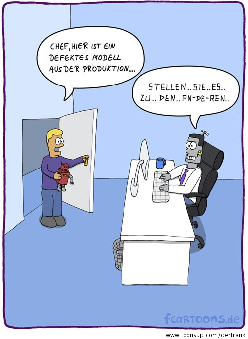 Cartoon: defektes Modell 1