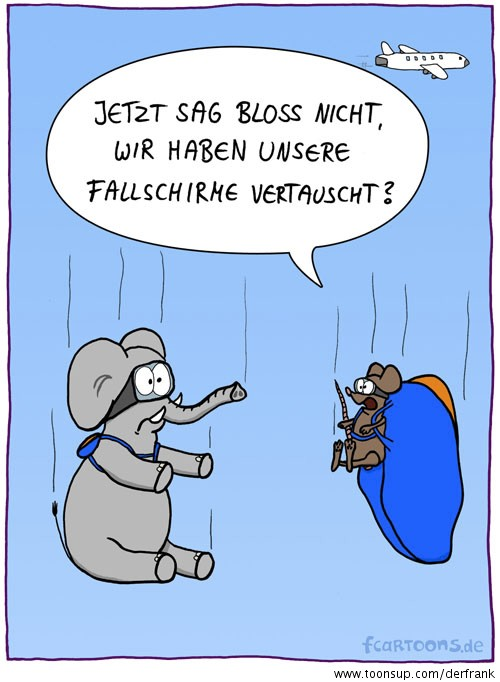 Cartoon: Fallschirme 1