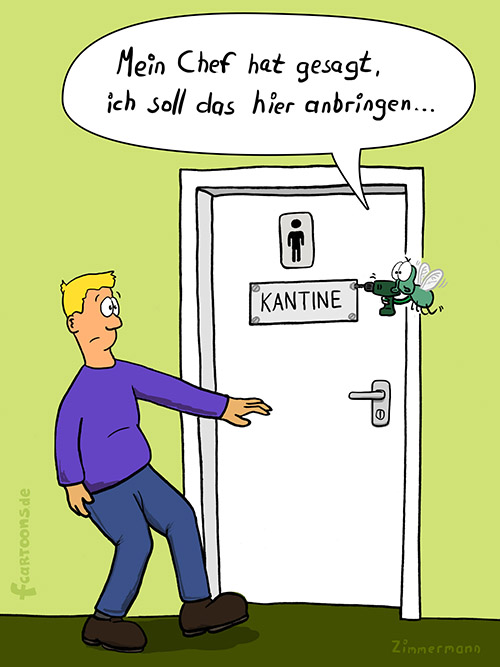 Cartoon: WC Schild 1