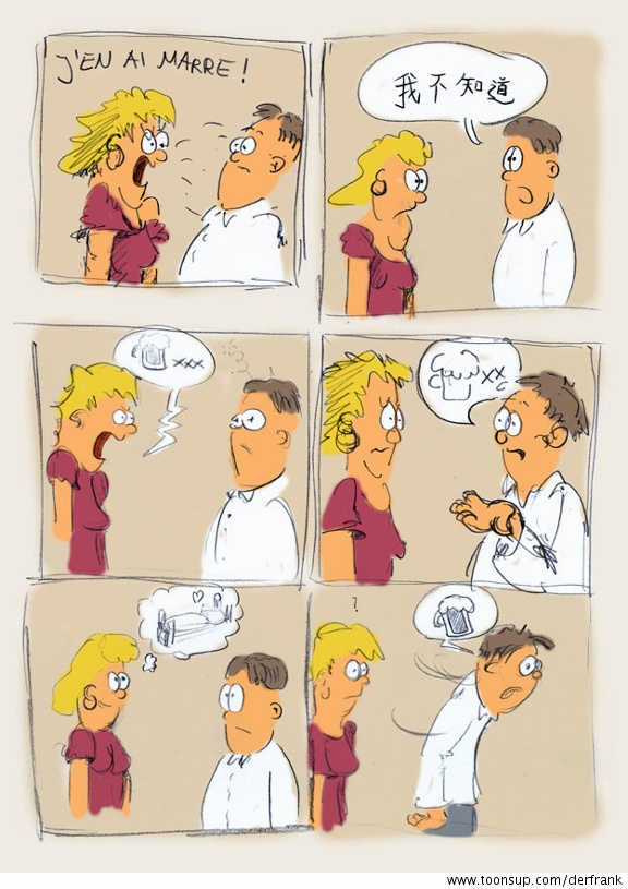 Comic: Kommunikation Frau-Mann 1