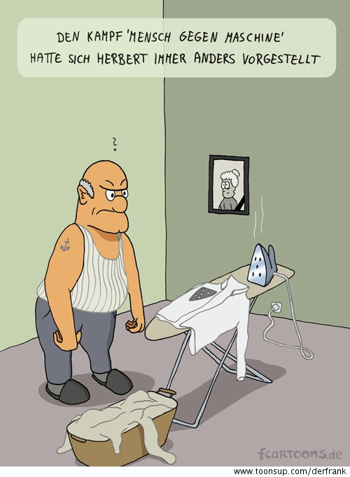 Cartoon: MENSCH GEGEN MASCHINE 1