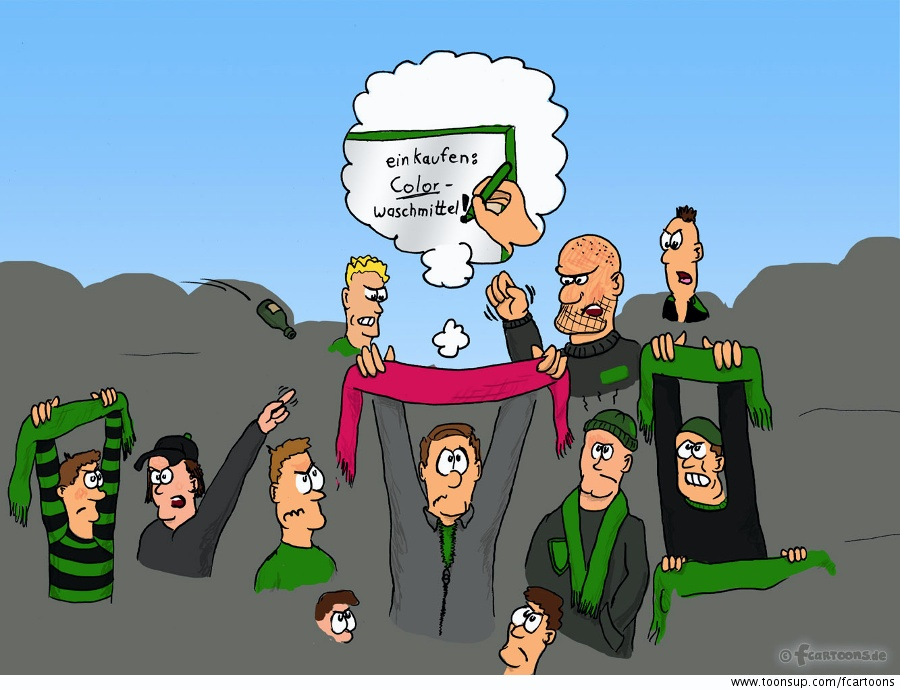 Cartoon: Fankurve 1
