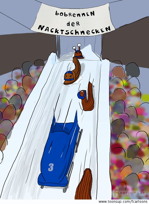 Cartoon: Bobrennen 1