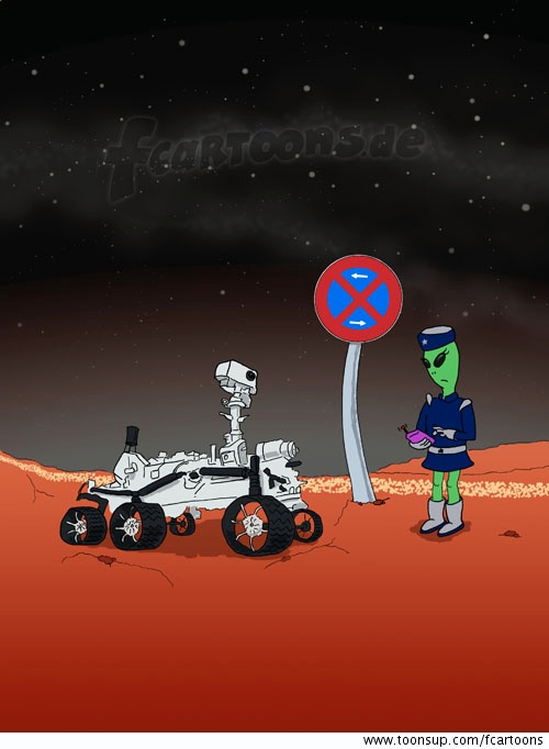 Cartoon: Curiosity Marsrover 1