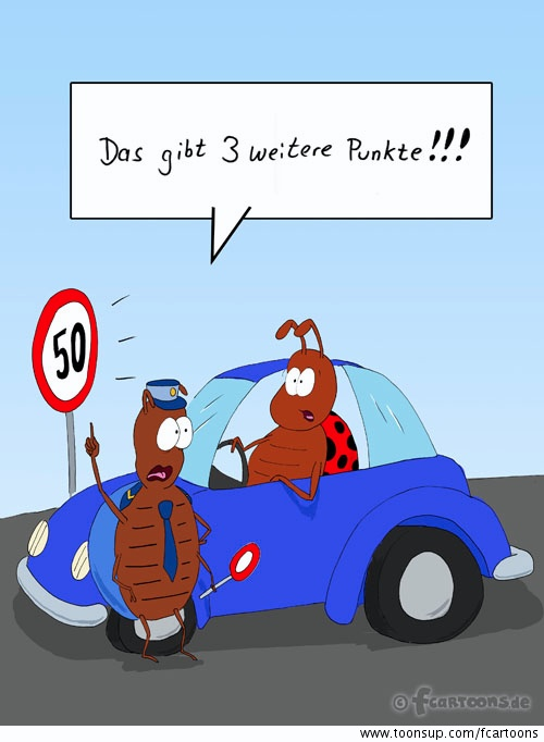 Cartoon: Polizeikontrolle 1