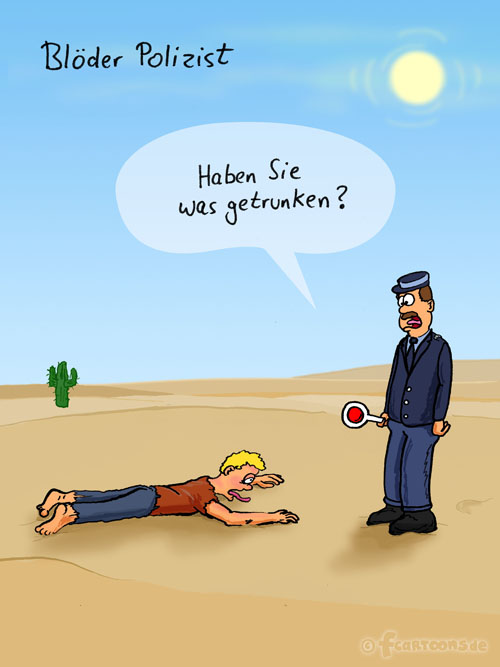 Cartoon: Blöder Polizist (neu) 1