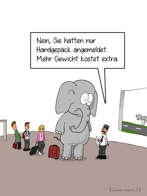 Cartoon: Flughafencheck 1