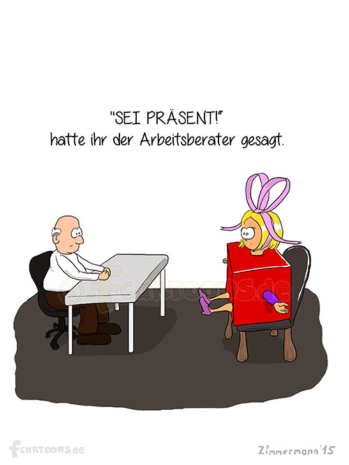 Cartoon: Sei präsent 1
