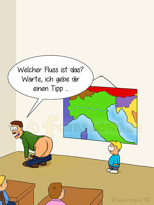 Cartoon: Lehrer hilft 1