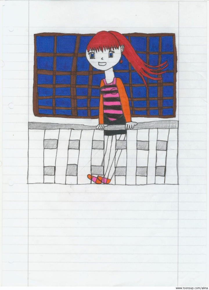 Illustration: Manga Mädchen mit roten Haaren 1