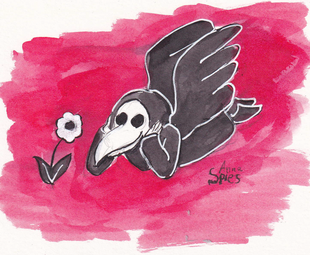 Cartoon: NeoPoet schaut Blume 1