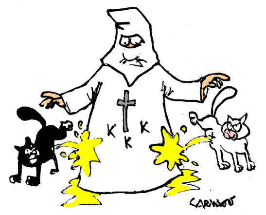 Cartoon: black cat white cat 1