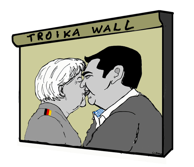Illustration: Die Wand (Forbidden Kiss) 1