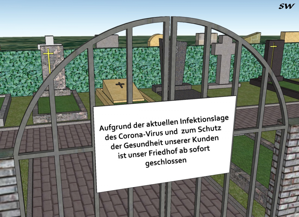 Cartoon: Unser Friedhof ist geschlossen 1