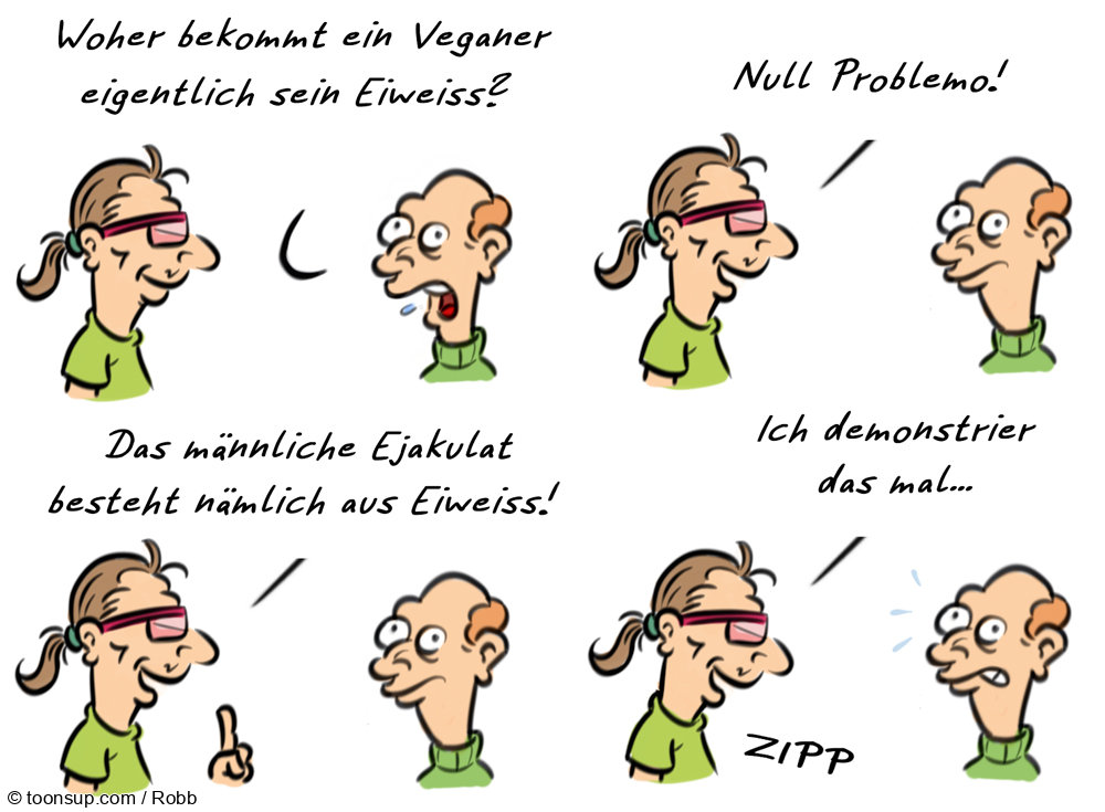 Cartoon: Kommentar Vegan 1