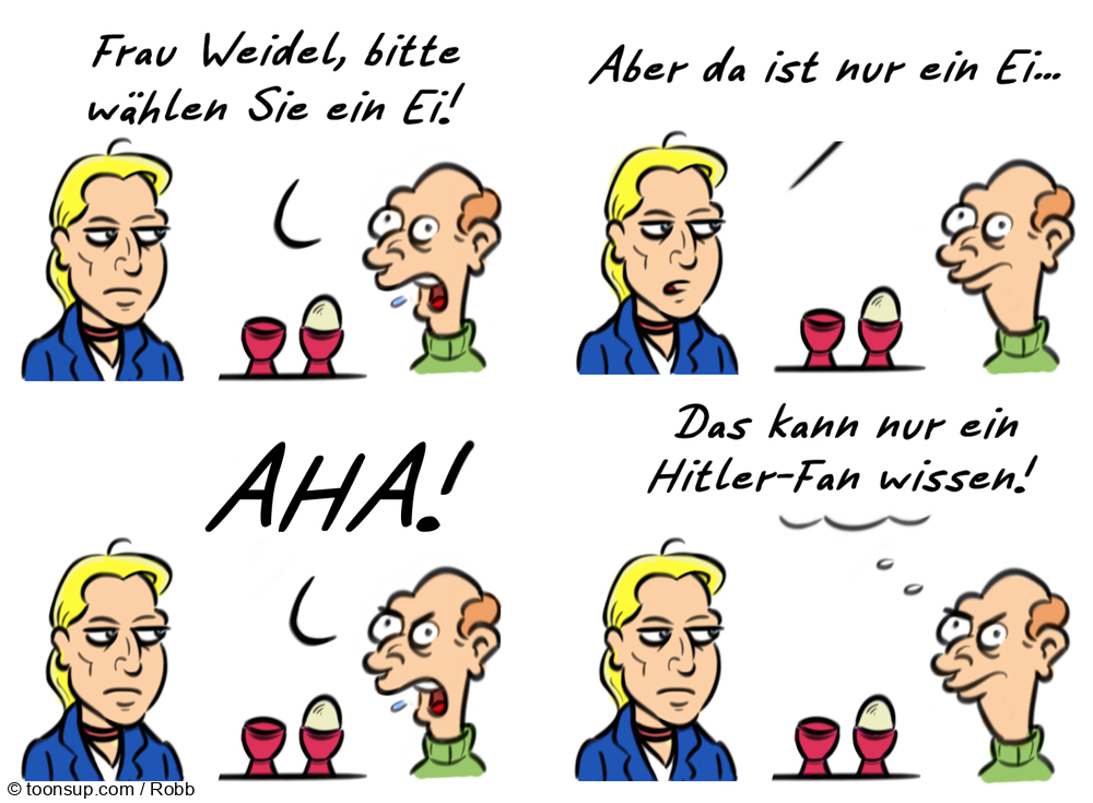 Cartoon: Kommentar Alice Weidel 1