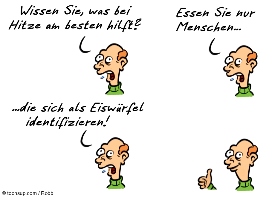 Cartoon: Kommentar Eiswürfel 1