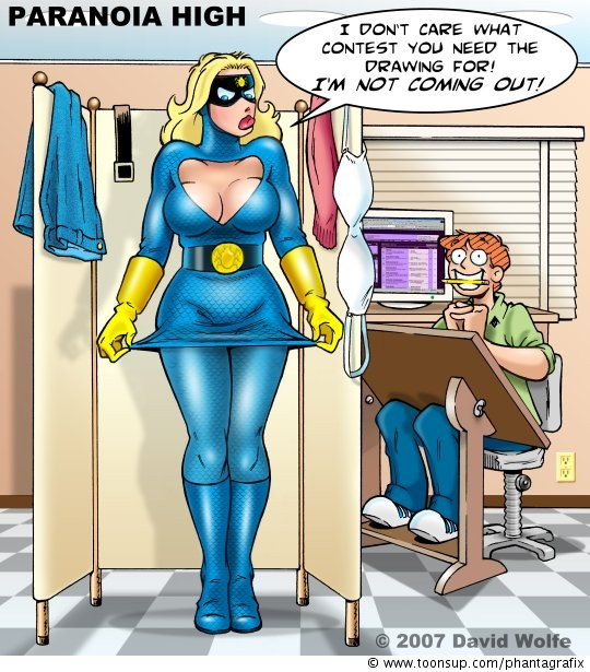Cartoon: Shay as Blue Beetle 1