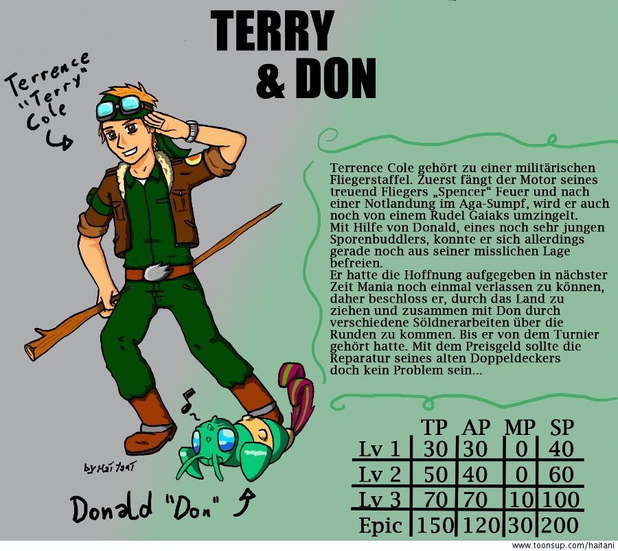 Concept Art / Character Design: War-Mons - Terry & Don 1