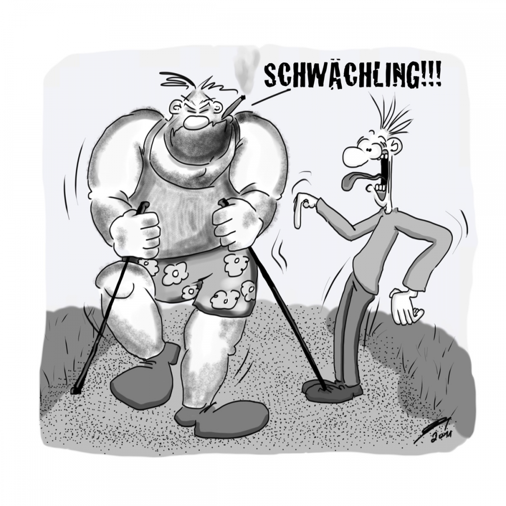 Cartoon: Nordic Walking 1