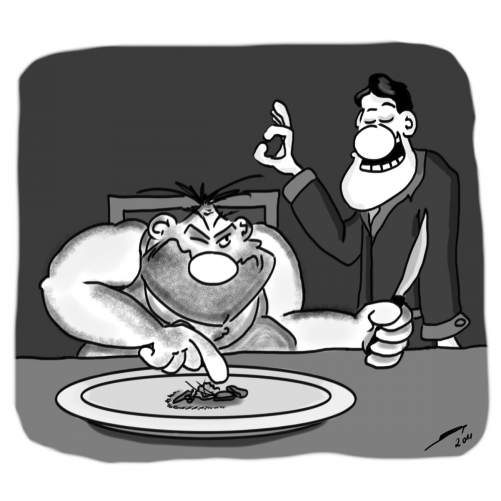 Cartoon: Im Gourmet-Restaurant 1