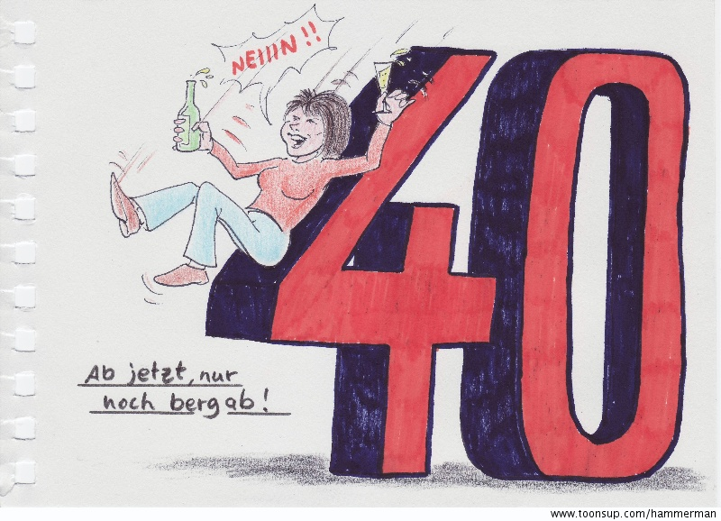 Cartoon: Ab jetzt nur noch bergab! 1