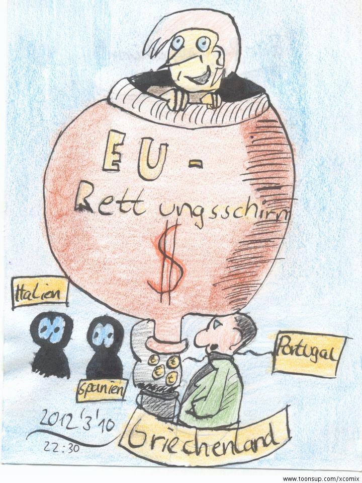 Cartoon: EU-Rettungsschirm 1