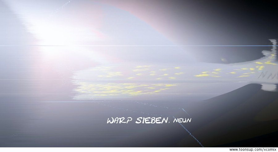 Illustration: Raumschiff im Warpflug 4