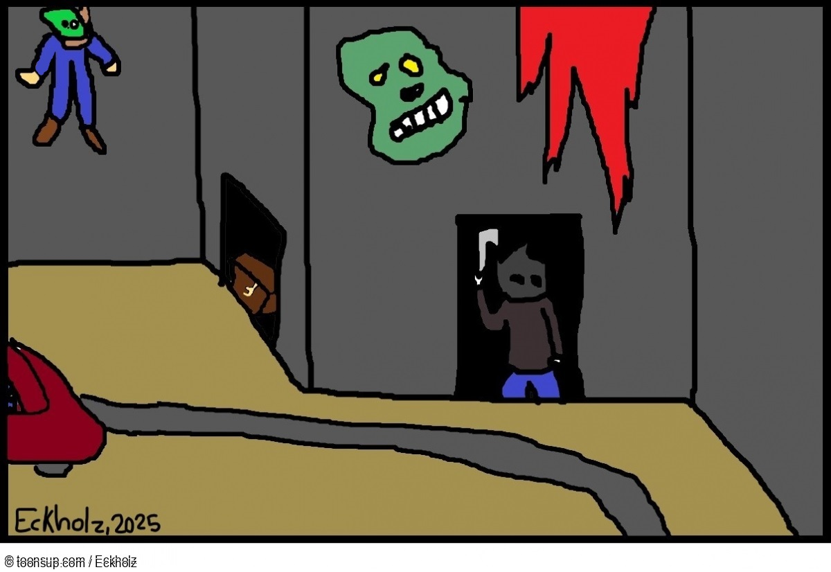 Cartoon: Geisterbahn (Hommage an Leichis "Redner") 1