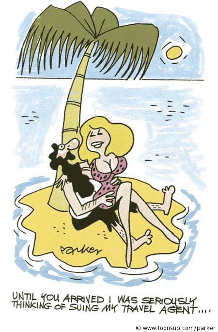 Cartoon: Travel agent. 1