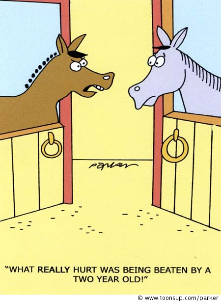 Cartoon: ANGRY HORSES. 1