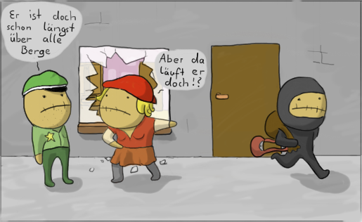 Cartoon: Sackpuppen die Erste: Einbrecher 1