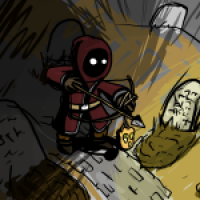 Red Archer on a Graveyard
