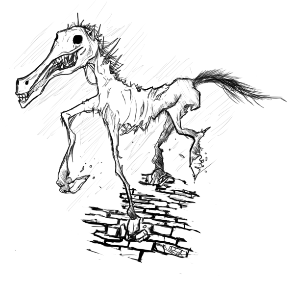 Illustration: Zombie Pferd 1