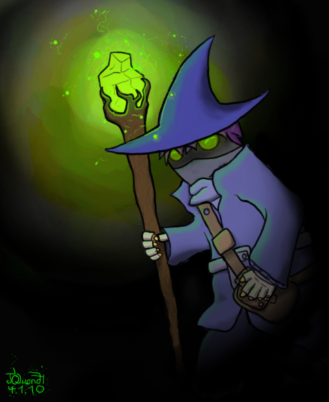 Concept Art / Character Design: Grünschattenmagier Rework2 1