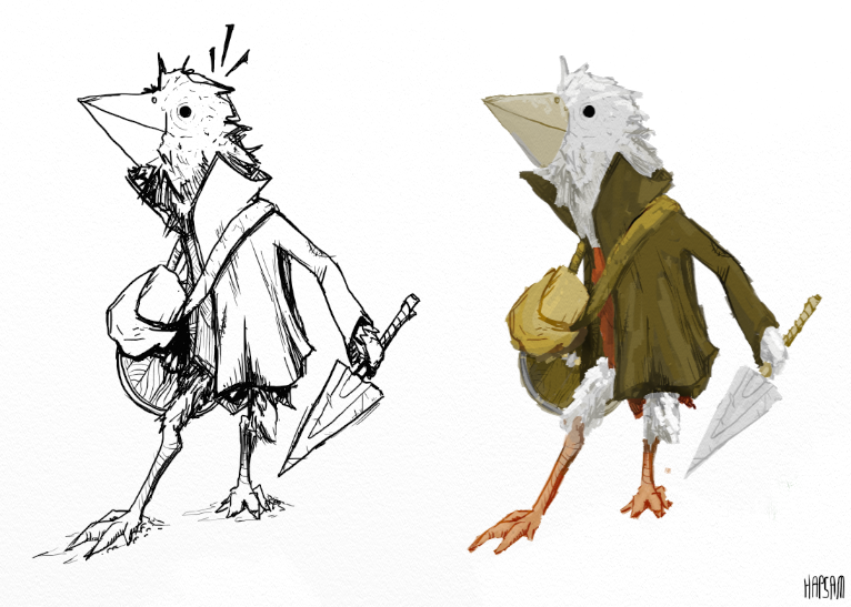 Concept Art / Character Design: Friendly Kenku 1