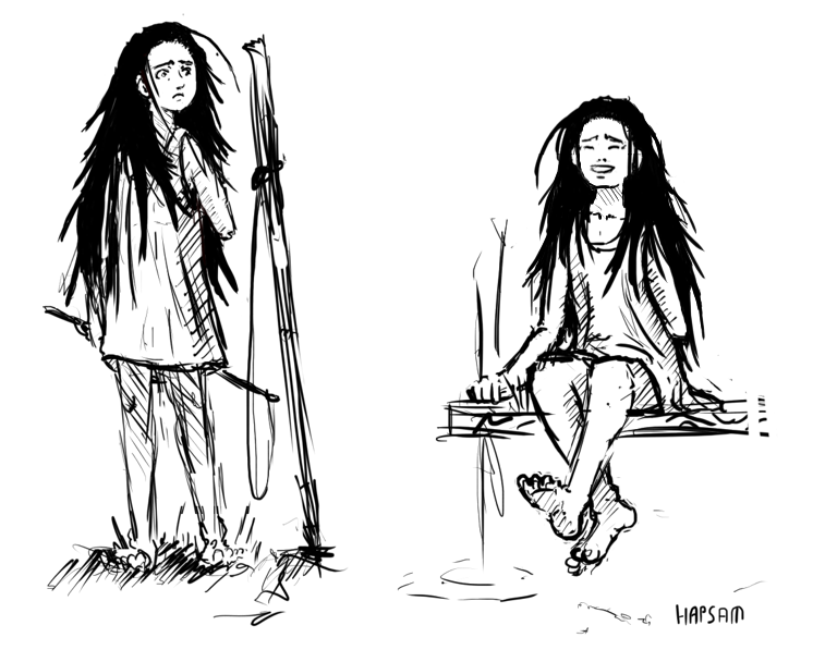 Illustration: Nach Mitternacht Zeichnung 1
