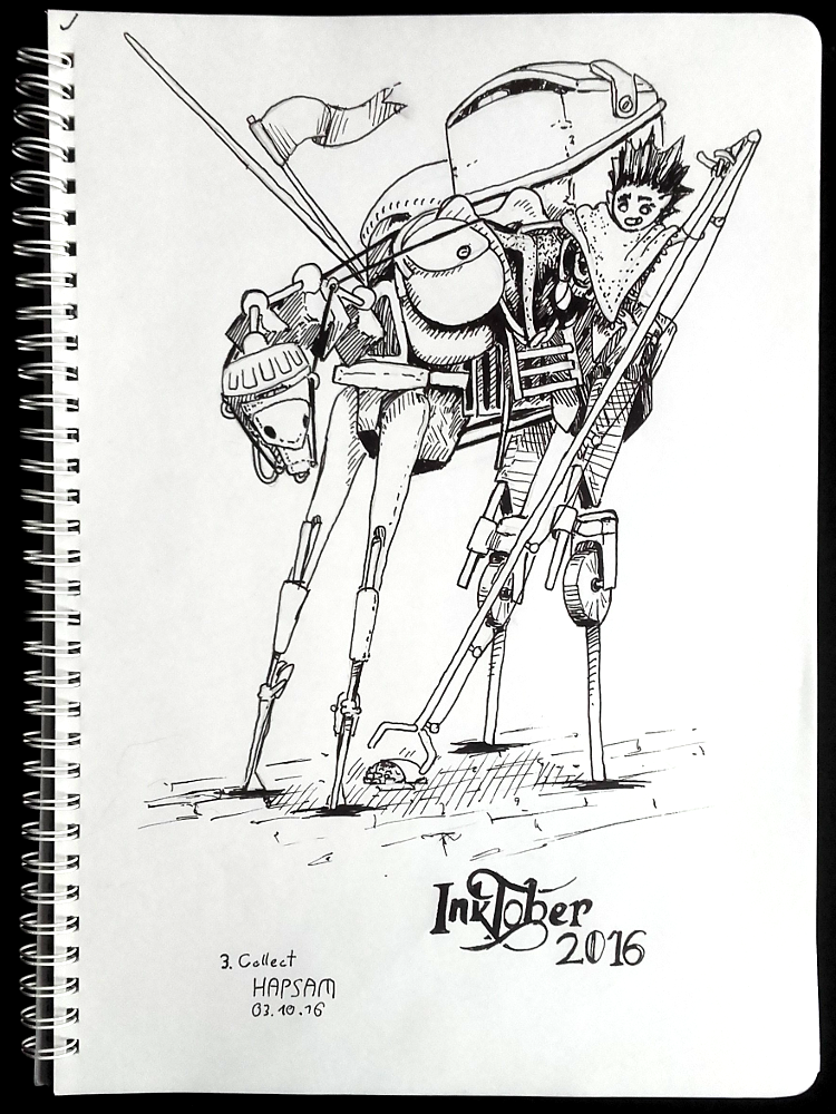 Illustration: 3 Collect Inktober 16 1